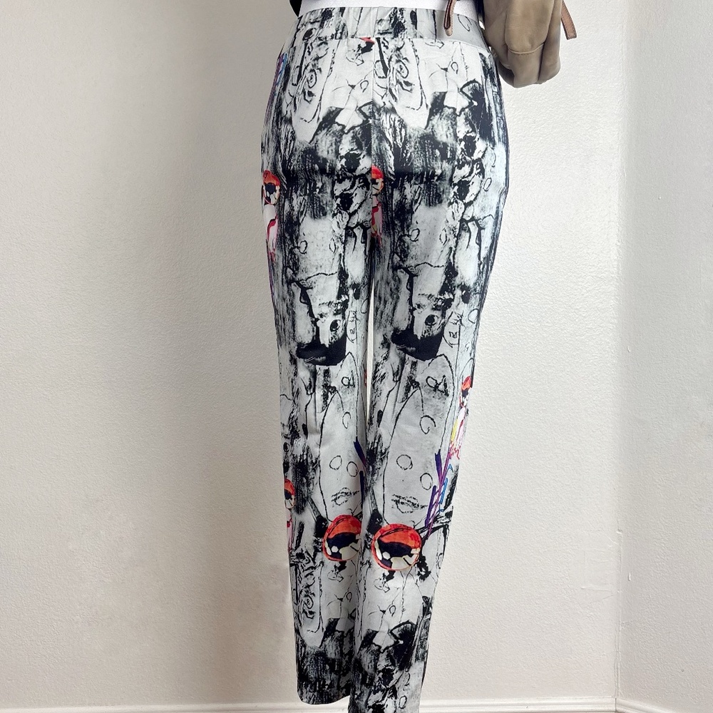 Halfheart Abstract Face Print Jogger Pants Size S - image 5